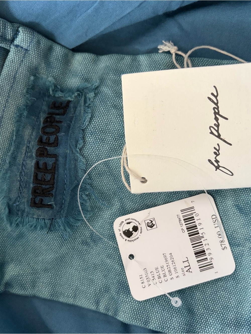 Free People Light Wash Denim Bag - Picture 10 of 10